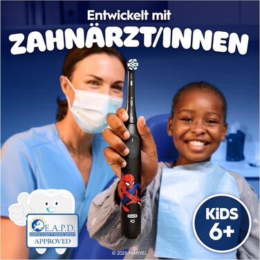 Електрична зубна щітка для дітей Oral-B iO Series 2 Spiderman Black, 3 режими чищення, з 1 насадкою та дорожнім футляром