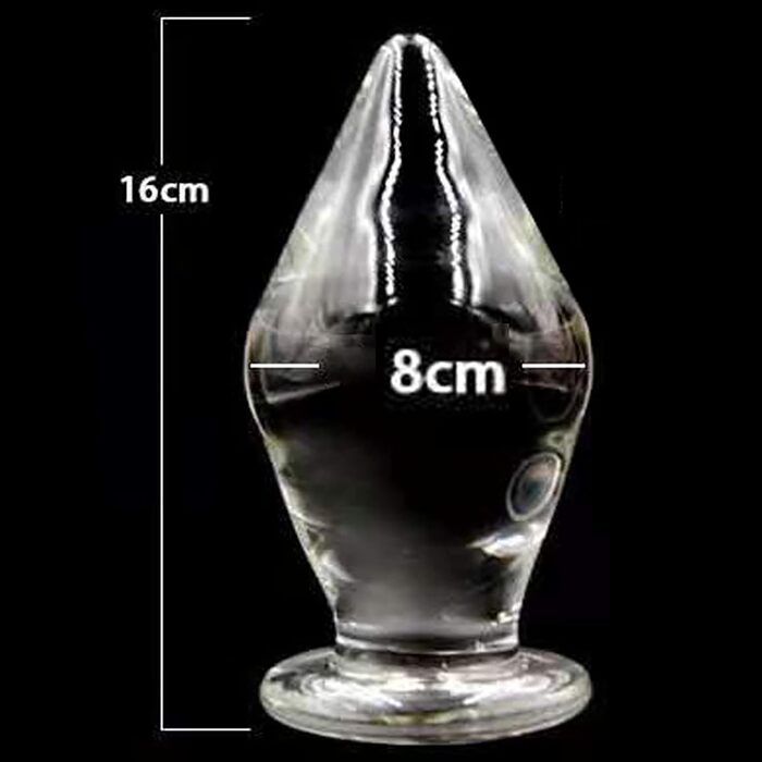 Скляний анальний плагін XXL 80 мм: кришталеві кулі, стимулятор G-точки, для чоловіків та жінок