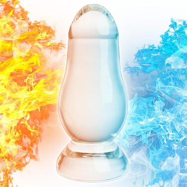 Анальний плагін Glas Kristall від SXOVO: скляний дildo для масажу простати та G-точки, стимулятор анального сексу для жінок, чоловіків та пар (M) 14см, 5.7см