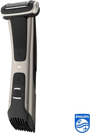 Тример для тіла та інтимних зон Philips Bodygroom Series 7000 BG7480/15, з гнучким 2D-лезом, захистом шкіри та водонепроникним корпусом