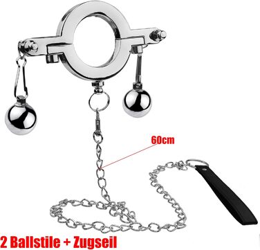 Кільце для яєчок, натягувач пеніса, сталевий, з металевими кульками. Кільце для пеніса, секс-іграшки для чоловіків. (2 стилі кульок + мотузка)