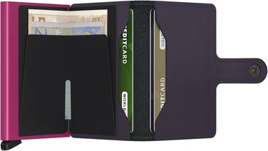 Слідовий гаманець-картхолдер Secrid Miniwallet Matte для жінок та чоловіків, Dark Purple-fuchsia (10.2 x 6.5 x 2.1 см)