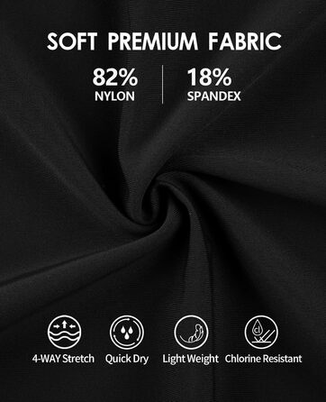 Чармо жіночий купальник для спорту з животом, цілісний з блискавкою спереду, купальник з чашками, чорний/білий, XL