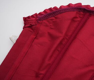 Корсет для повних грудей, спідня білизна, корсаж, весільний, атласний, червоний (M)