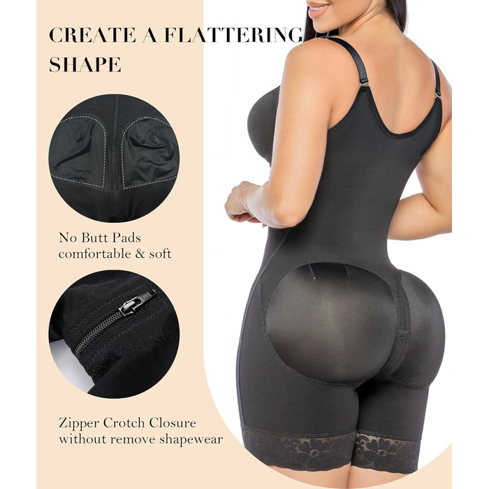 Корсет-боді YIANNA для жінок, форма корегуюча, чорний. З вбудованим бюстгальтером, сильний ефект корекції фігури, модельний корсет-боді.