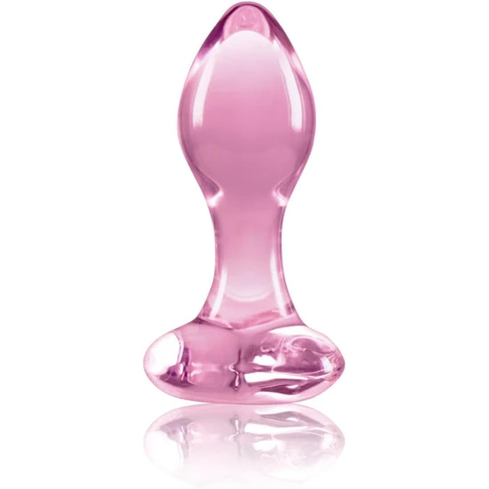 Анальний масажер Buttplug Kleine rosa Glas - набір скляних анальних кульок та дildo для дорослих
