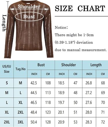 Чоловіча прозора сорочка AIEOE: мереживна сорочка з довгим рукавом для клубу, колір: коричневий
