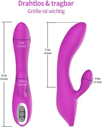 Вібратор для жінок Adorime Silikon Rabbit Vibrator – анальний вібратор, 7 режимів, фіолетовий