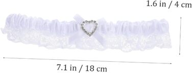 Набір мереживних стрічок для ніг (4 шт.) SHERCHPRY – аксесуари для весілля та урочистих подій, білі мереживні стрічки для ніг, 18x4 см