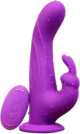 Вібратор для жінок NAIXBTY Rabbit з 2 моторами для стимуляції G-точки. Силіконовий, водонепроникний, тихий. Колір: фіолетовий