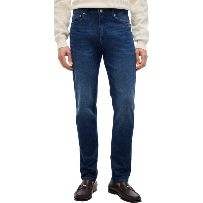 Чоловічі джинси Tommy Hilfiger Bleecker Flex Slim Fit, колір Mohave Indigo (Denim Gene Blue), розмір 38W/32L