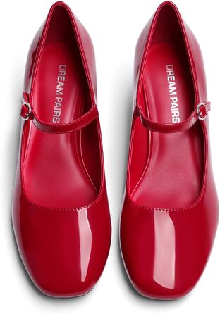 Жіночі туфлі-човники DREAM PAIRS з закритим носком, червоні, розмір 40 EU