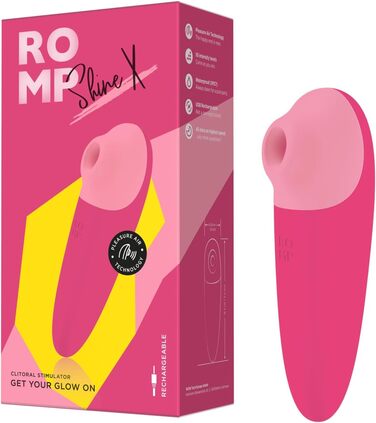 Romp Shine X - вібраційний масажер для клітора з 10 рівнями інтенсивності, водонепроникний, рожевий