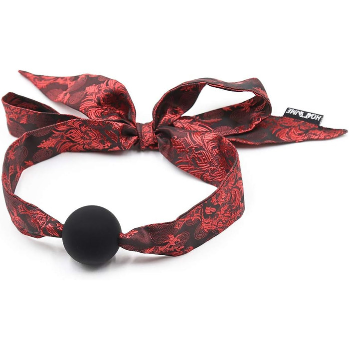 Сексуальна стрічка для губ Ball Plug, чорний, кругла, для дорослих