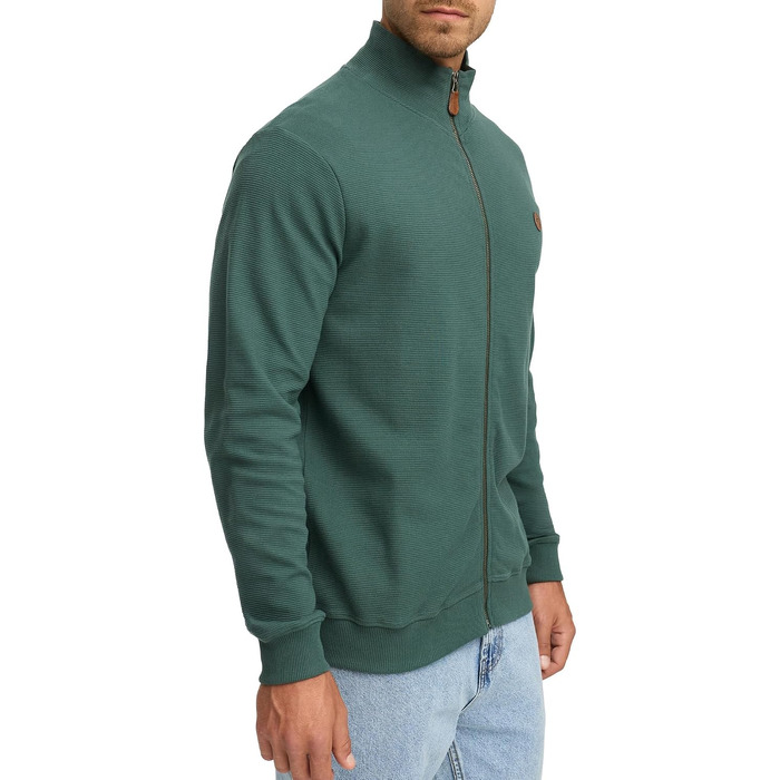 Чоловічий кардиган Indicode INGuadalupe з 100% бавовни, колір Jungle Green, розмір S