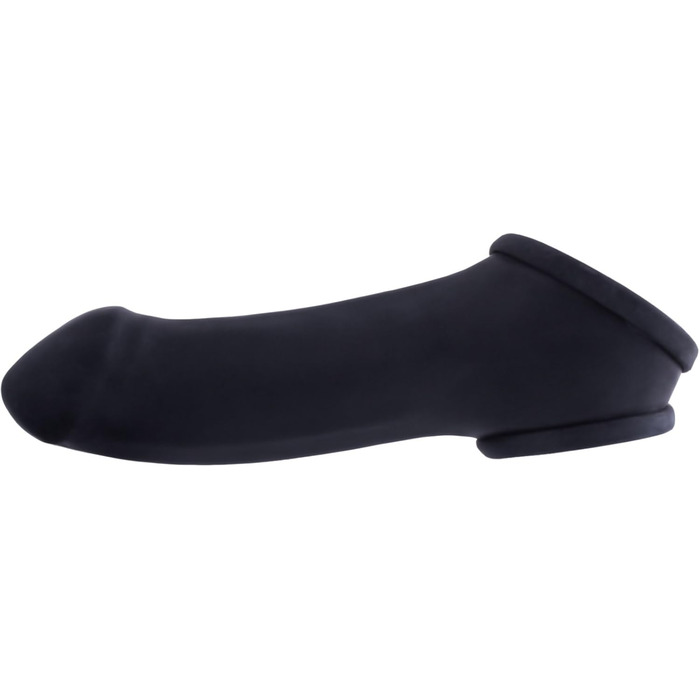 TOYLIE Latex Penis Sleeve (Чохол для пеніса) - Чорний, 13 см, з кільцем для яєчок 4,5 см, Made in Germany