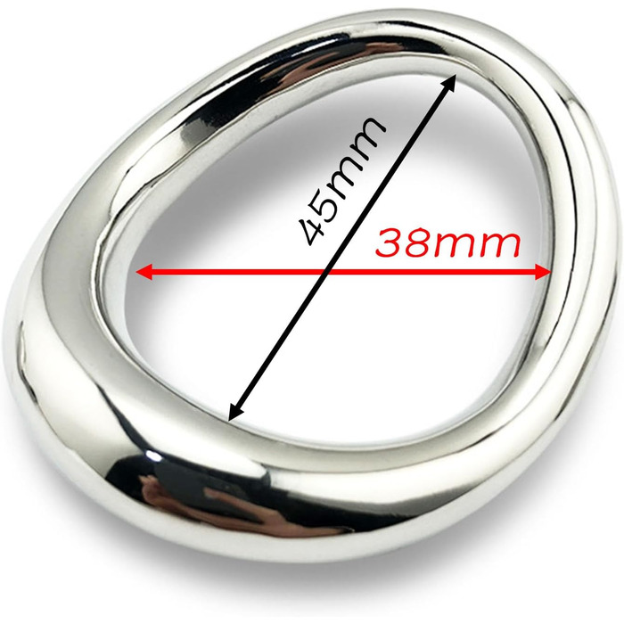 Кольце для статевого члена з вигнутою поверхнею (Eichelring) для чоловіків. Металеві кільця для статевого члена (маленькі, срібні)