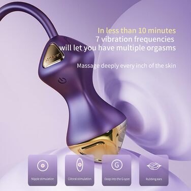 Електричний анальний вібратор Beckenbodentrainer для жінок з 5 рівнями шоку та 7 режимами вібрації. Стимулятор для вагіни та анусу, для пар. Колір: фіолетовий.