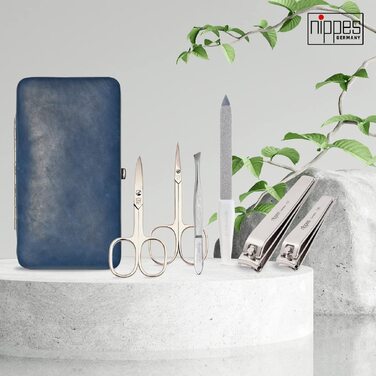 Манікюрний набір Nippes Solingen Vintage, 7 предметів, натуральна шкіра корови, Made in Germany