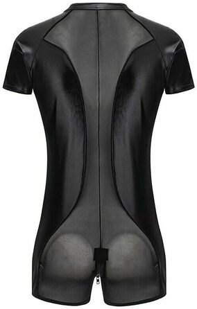 Боді чоловіче лаковане шкіряне, облягаюче, з мережею. Сексуальна білизна, комбінезон, мускульний, XXL