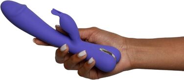 Вібратор для жінок Rabbit Trix з ергономічним дизайном, перезаряжається, водонепроникний (фіолетовий)