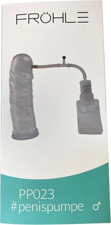 Анатомічний вакуумний насос для ерекції FRÖHLE PP023 XXL Professional, скляний, 1 шт.