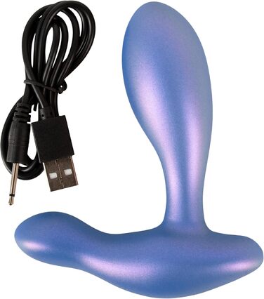 Вібратор Sweet Smile Flexible - 3,3 см (Анальний, Металевий, Синій)