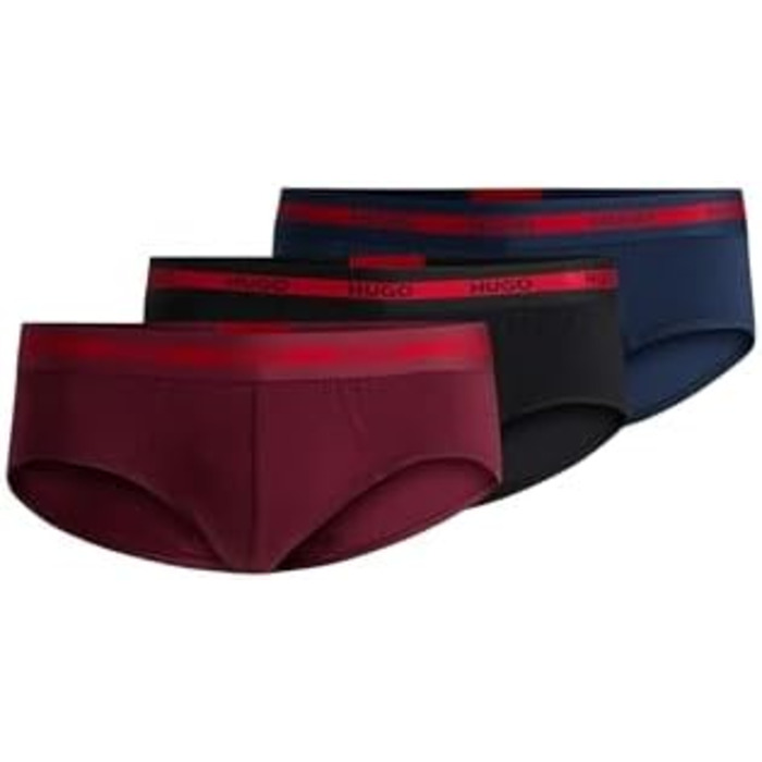 Труси чоловічі HUGO (XXL, 3 шт.) з логотипом Triplet Planet, бавовна, стрейч