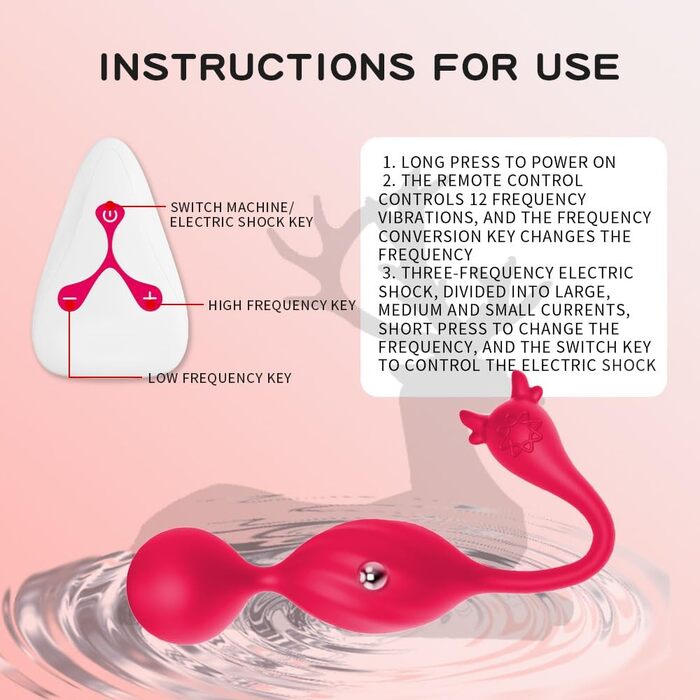 Електричний масажер для вагіни з силікону з пультом дистанційного керування, 12 режимів вібрації, тренувальний пристрій для жінок