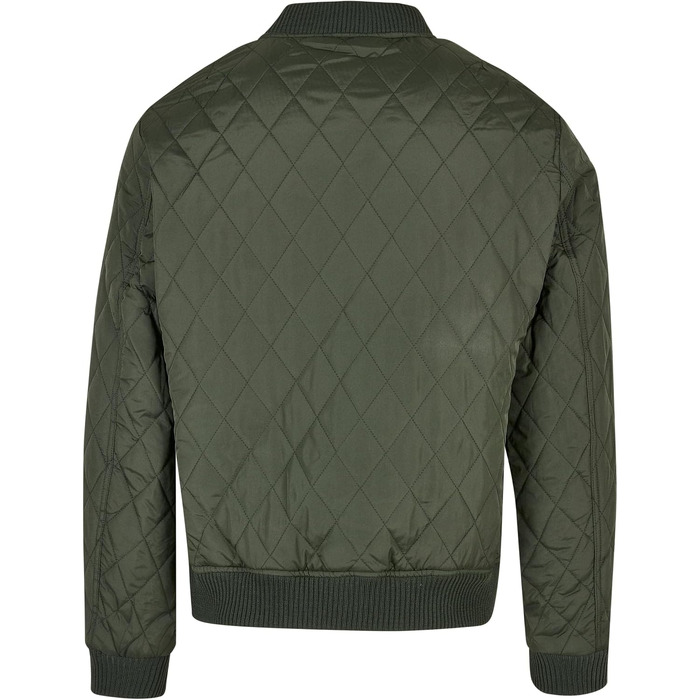 Чоловіча стібана куртка Urban Classics Diamond Quilt Jacket, оливкова, розмір 3XL