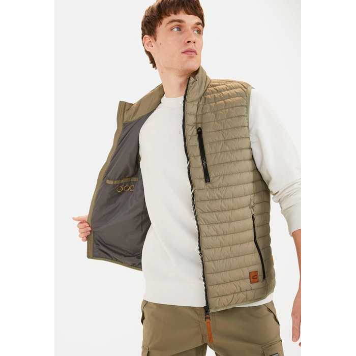 Чоловічий стібаний жилет camel active Puffer — водовідштовхувальний та вітрозахисний, зелений