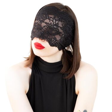 Елегантна червона мереживна маска для жінок з камінням – венеціанська маска з квітковим візерунком для маскараду, карнавалу, косплею, готичної вечірки та особливих подій (чорний колір (чорні стрази))