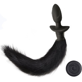 Анальні вібратори ChicLSQ з пультом дистанційного керування – силіконовий анальний плагін з пульта та вібрації, косплей, для жінок та чоловіків, розширювач ануса, чорний