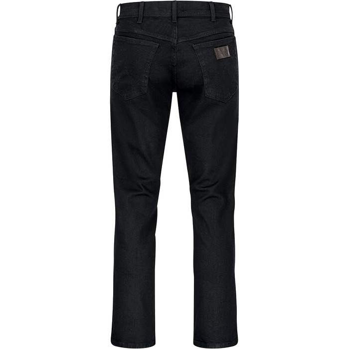 Чоловічі джинси Wrangler Texas Regular Fit Stretch — прямі денімові штани з бавовни, Black Overdye (чорний)