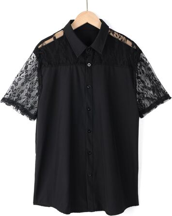 Чоловіча прозора сорочка 2025, чорна майка, футболка з сіткою, короткі рукави, для клубу, вечірки, рейву, чорна XS