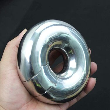 Пеніс-кільце з нержавіючої сталі для чоловіків - стример яєчок, затримка еякуляції, доросле секс-іграшка (24*33 мм, 640 г)