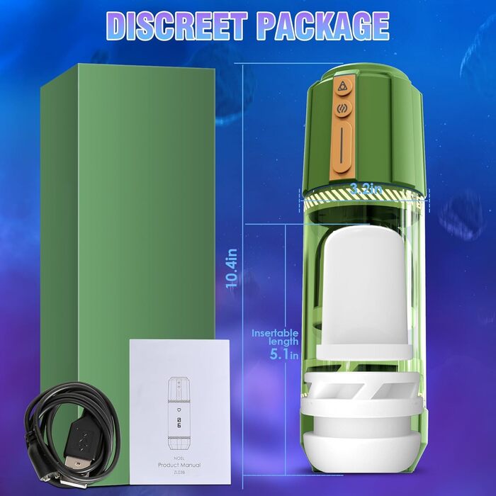 Електричний стакан для мастурбації з 8 обертовими, телескопічною функцією та 5 режимами вібрації. Іграшки для чоловіків, набори вібраторів для мастурбації.