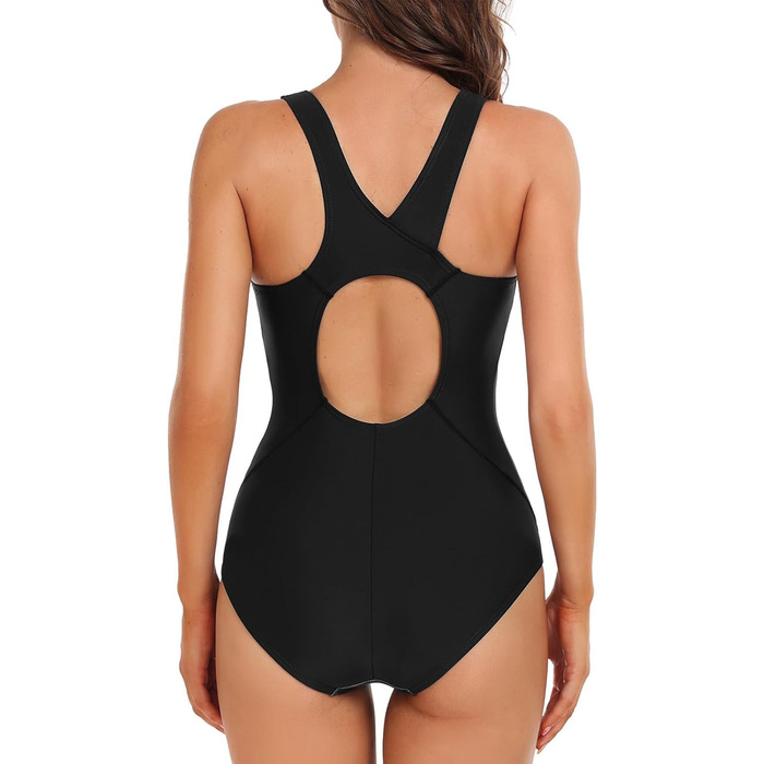 Чарo Даен купальник спортивний, чорний, для фігури, з широкими бретелями (M)
