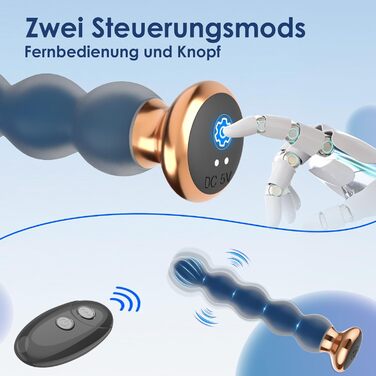 Анальні вібратори для жінок та чоловіків: силіконові кулі, масажер простати з пультом дистанційного керування, 10 режимів вібрації. Іграшки для дорослих