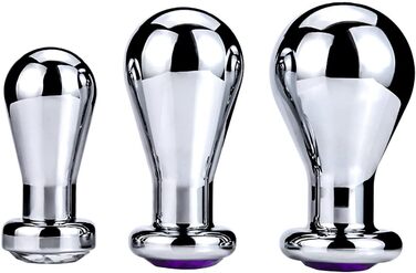 Анальний плагін JudeCP з кристалом, метал, S/M/L (4/5.2/6.2 см), для новачків, жінок, чоловіків, пар