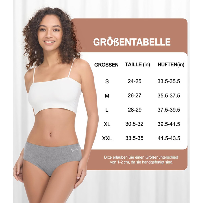 Бобель Женские трусы-слипы 5 шт. в упаковке, хлопковые, дышащие, мягкие, эластичные (S-XXL) (L, Multicolor06)