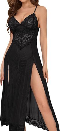 Сексуальна спідня білизна: мереживний боді, корсет, babydoll, костюм, нічна сорочка (чорний, L)