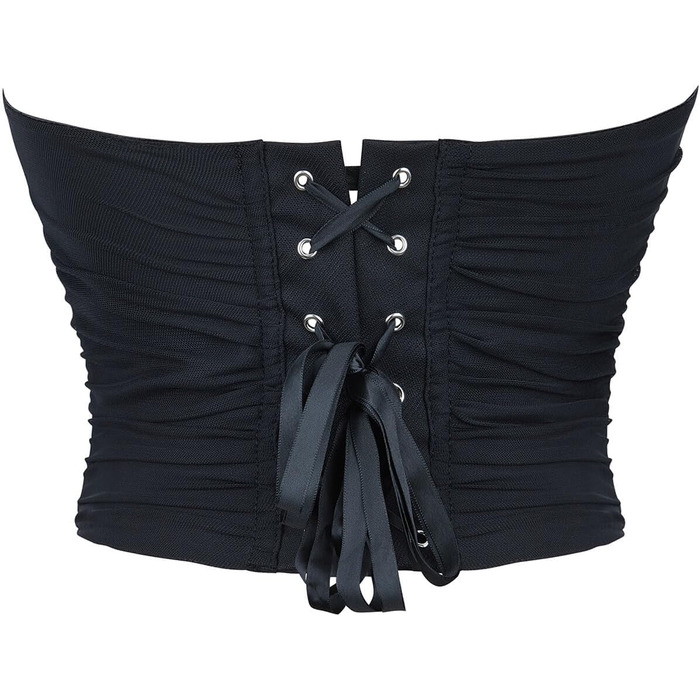 Шиммуо Корсет для жінок, топ-бюстгальтер, мереживний, без бретелек, чорний