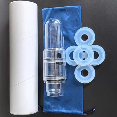 Вакуумна помпа для збільшення пеніса, 5 силіконових кілець, ручна помпа для ерекції та покращення потенції, для чоловіків