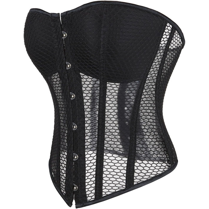 Жіночий корсет-бастіон, корсет для тренування талії, форма для талії, топ для повного бюсту, корсаж, корсет-сінчер, великі розміри, атлас, квітковий принт (263-lisddf-schwarz-a, L)