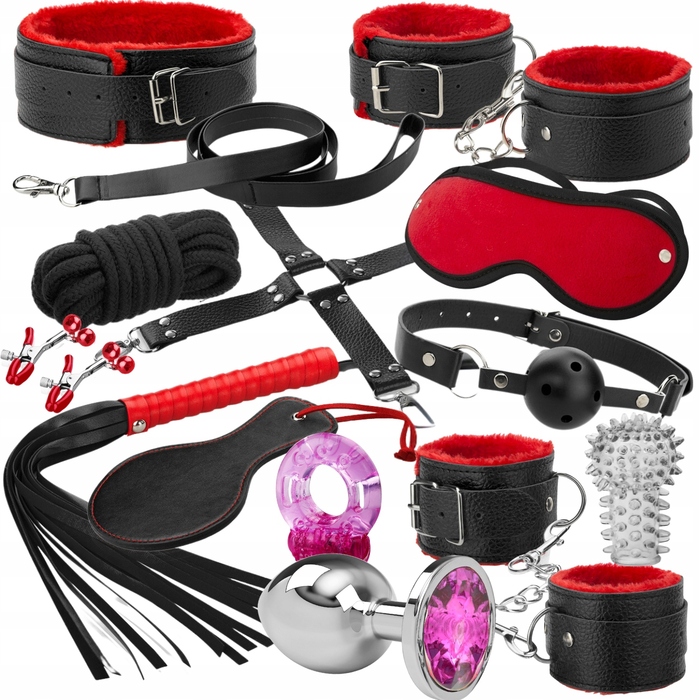 BDSM-набір Xsara, чорний, 10 предметів