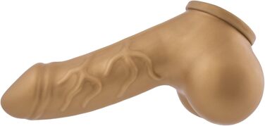 Стрижень для пеніса Danny Gold, 11,5 см - стрижень, екстендер, манжета для пеніса з текстурою, мішком та виразною головкою з латексу - ЗРОБЛЕНО В НІМЕЧЧІ