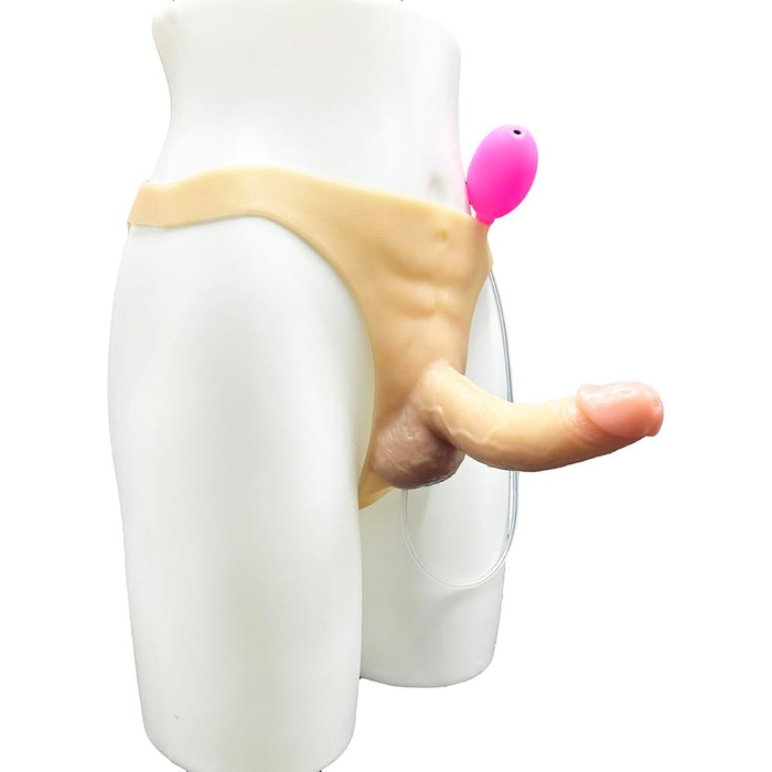 Реалістичний накладний дилда з водяним розпилювачем, силікон, для чоловіків та жінок