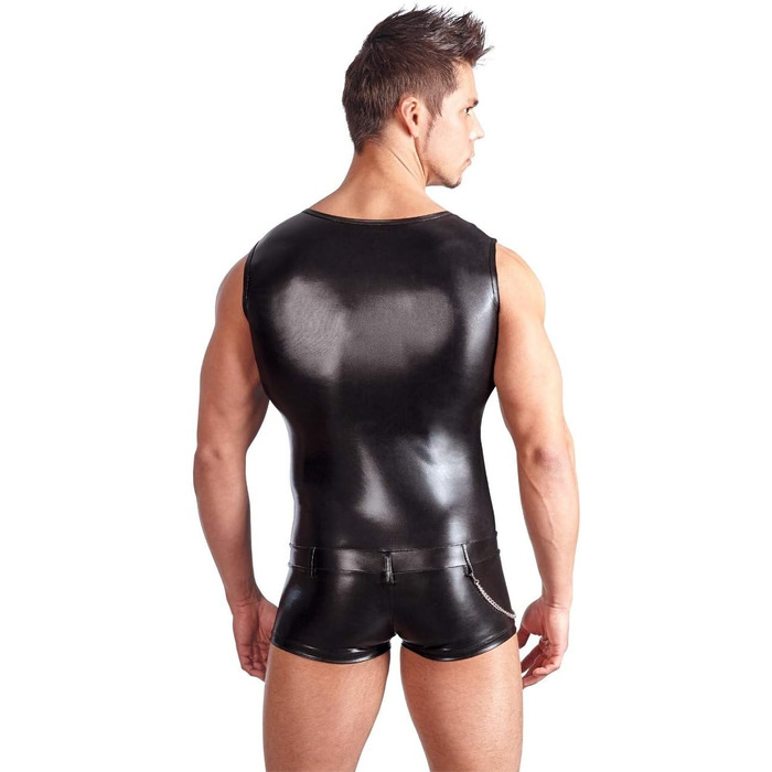 Комбінезон Svenjoyment для чоловіків - чорний комбінезон з ефектним еластичним блискавкою та ланцюгом