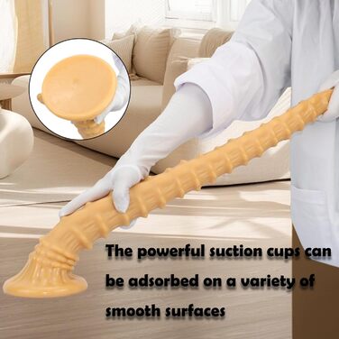 Гігантський Дилда Yasexx: Супердовгий Дилда з Чашкою для Вакууму, Простата, Стимуляція G-точки, для Чоловіків та Жінок (46 см)